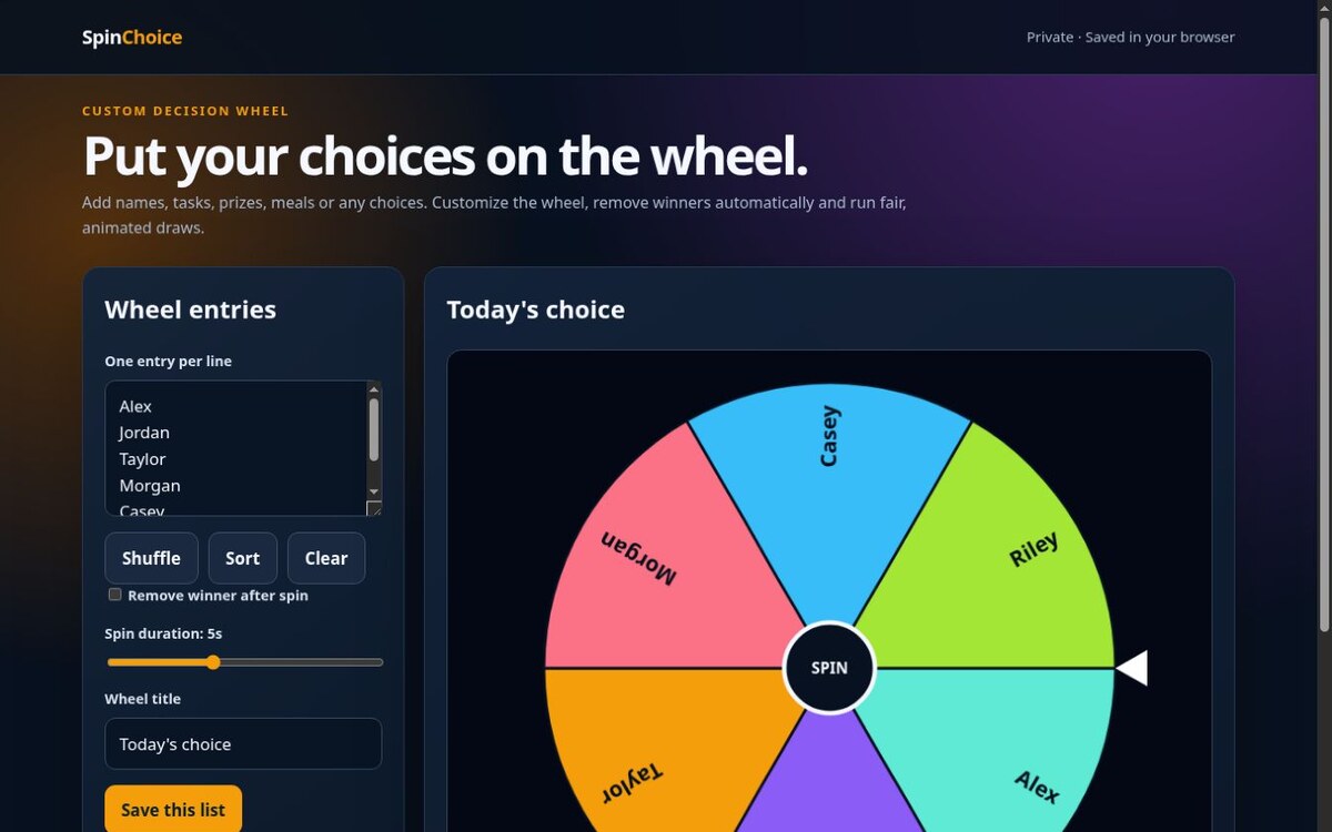 Custom Roulette Wheel website preview