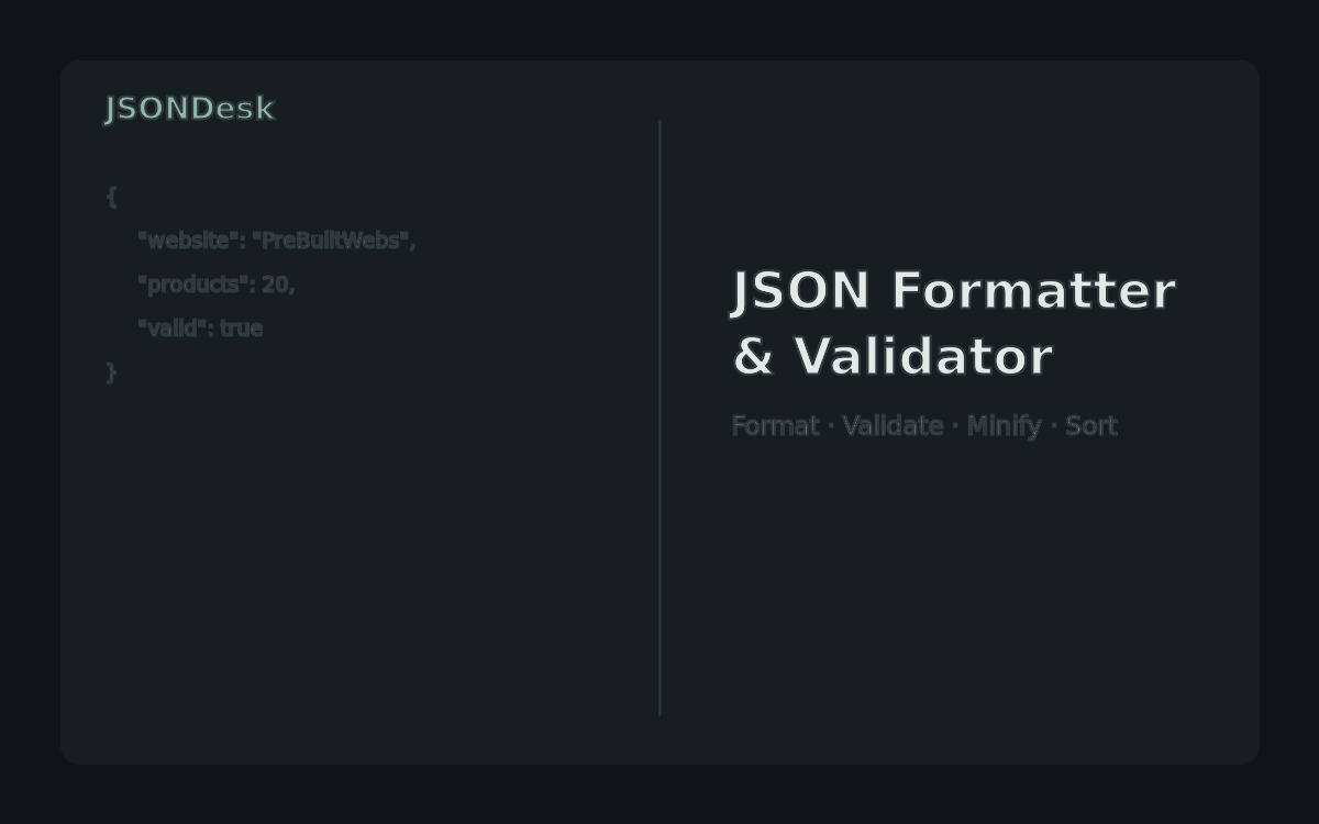 JSON Formatter & Validator website preview