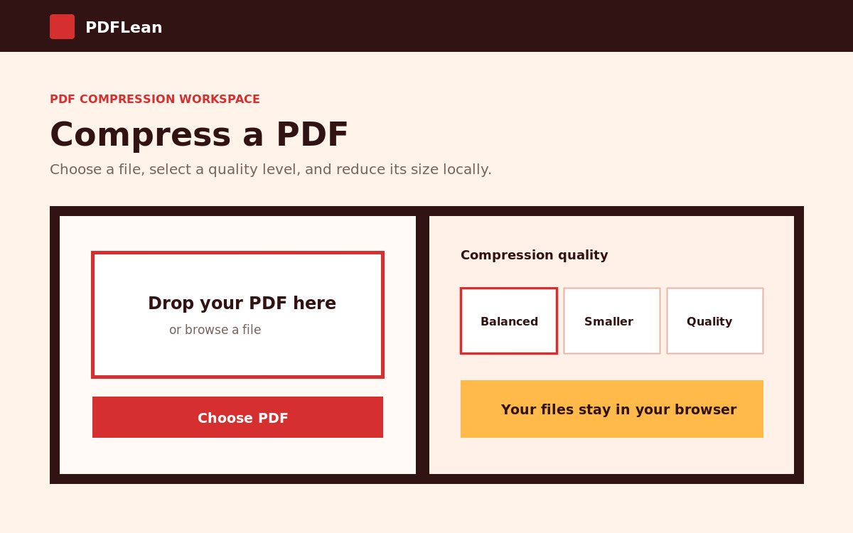 PDF Compressor website preview