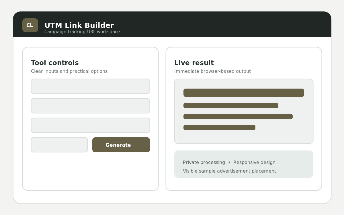 UTM Link Builder website preview